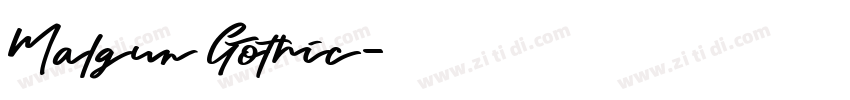 Malgun Gothic字体转换